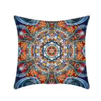 HKM-496211 Retro Ethnic Mandala Pillow Cover - Single-Sided 45x45cm, Various Solid Colors