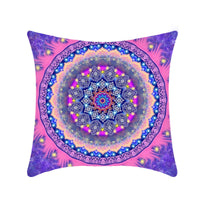 HKM-496211 Retro Ethnic Mandala Pillow Cover - Single-Sided 45x45cm, Various Solid Colors