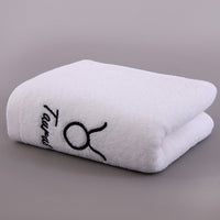 HKM-496339 Plus-sized Thick Absorbent Pure Cotton Constellation Bath Towel with Embroidery