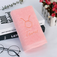 HKM-496339 Plus-sized Thick Absorbent Pure Cotton Constellation Bath Towel with Embroidery