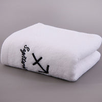 HKM-496339 Plus-sized Thick Absorbent Pure Cotton Constellation Bath Towel with Embroidery