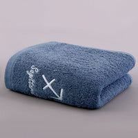 HKM-496339 Plus-sized Thick Absorbent Pure Cotton Constellation Bath Towel with Embroidery