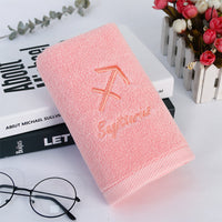 HKM-496339 Plus-sized Thick Absorbent Pure Cotton Constellation Bath Towel with Embroidery