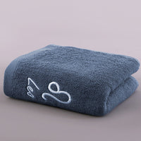 HKM-496339 Plus-sized Thick Absorbent Pure Cotton Constellation Bath Towel with Embroidery