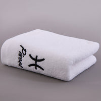 HKM-496339 Plus-sized Thick Absorbent Pure Cotton Constellation Bath Towel with Embroidery