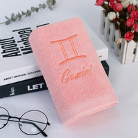 HKM-496339 Plus-sized Thick Absorbent Pure Cotton Constellation Bath Towel with Embroidery