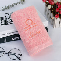 HKM-496339 Plus-sized Thick Absorbent Pure Cotton Constellation Bath Towel with Embroidery
