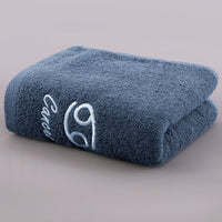 HKM-496339 Plus-sized Thick Absorbent Pure Cotton Constellation Bath Towel with Embroidery