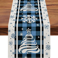 HKM-496531 Christmas Trees Winter Table Runner, 13 x 72 Inch Seasonal Holiday Kitchen Dining Décor for Indoor and Outdoor Celebrations