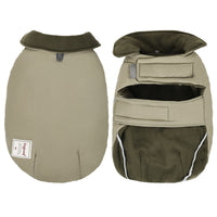 HKM-496595 Lapel Turtleneck Dog Vest - Cold-proof Cotton-padded Pet Clothing in Solid Colors