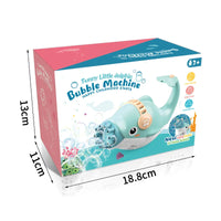 HKM-496723 Dolphin Design Electric Bubble Maker Toy for Kids - 10 Holes Automatic Soap Bubbles Machine