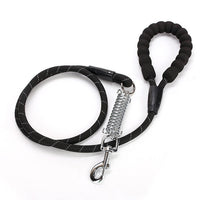 HKM-496723 Reflective Nylon Traction Belt for Dogs - 1.2cm x 1.5m, Spring Safety Design