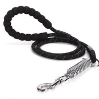 HKM-496723 Reflective Nylon Traction Belt for Dogs - 1.2cm x 1.5m, Spring Safety Design