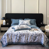 HKM-496915 Summer Duvet Four-Piece Set in Washed Silk with Cool Fiber and Polyester Filler