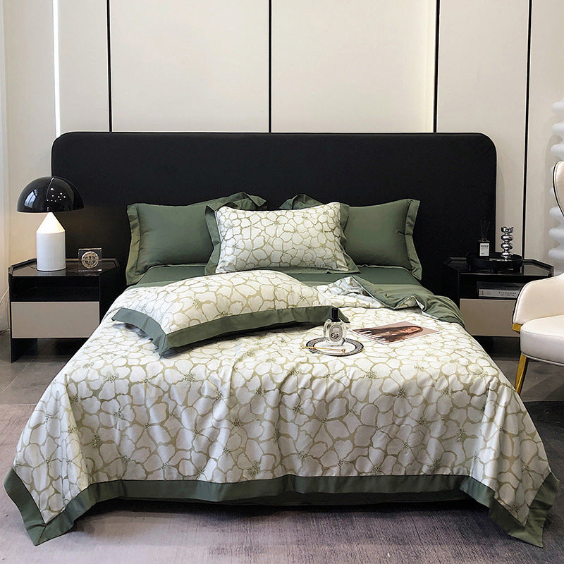HKM-496915 Summer Duvet Four-Piece Set in Washed Silk with Cool Fiber and Polyester Filler