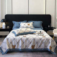 HKM-496915 Summer Duvet Four-Piece Set in Washed Silk with Cool Fiber and Polyester Filler