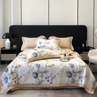 HKM-496915 Summer Duvet Four-Piece Set in Washed Silk with Cool Fiber and Polyester Filler