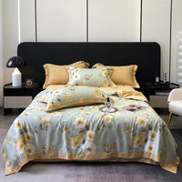 HKM-496915 Summer Duvet Four-Piece Set in Washed Silk with Cool Fiber and Polyester Filler