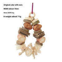 HKM-497171 Colorful Wooden Hanging Vine Toys for Parrots, Hamsters, and Rabbits