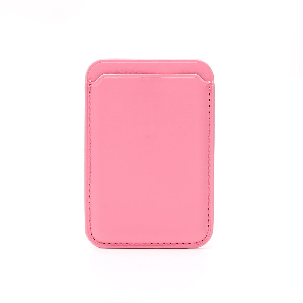 HKM-497171 Magnetic Card Holder Wallet Case for iPhone - Leather, Compatible with MagSafe, Available in Black, Brown, Dark Blue, Orange