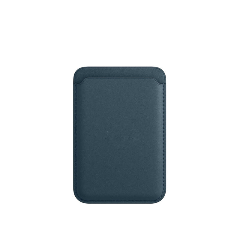 HKM-497171 Magnetic Card Holder Wallet Case for iPhone - Leather, Compatible with MagSafe, Available in Black, Brown, Dark Blue, Orange
