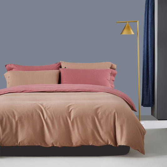 HKM-497235 Warm Duvet Cover Set in Various Colors with Soft Satin Finish for All Seasons