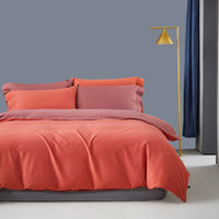 HKM-497235 Warm Duvet Cover Set in Various Colors with Soft Satin Finish for All Seasons