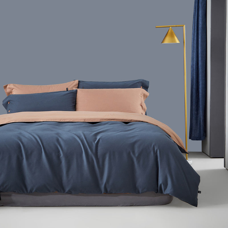 HKM-497235 Warm Duvet Cover Set in Various Colors with Soft Satin Finish for All Seasons
