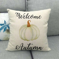 HKM-497299 Painted Pumpkin Linen Pillowcase for Home and Outdoor Decor, 45x45cm