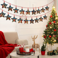 HKM-497363 Wooden Christmas Tree Decorative Pendant - Available in 9 or 18 Piece Set, Ideal for Holiday Gifting