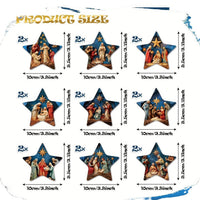 HKM-497363 Wooden Christmas Tree Decorative Pendant - Available in 9 or 18 Piece Set, Ideal for Holiday Gifting