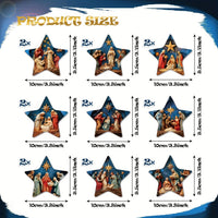 HKM-497363 Wooden Christmas Tree Decorative Pendant - Available in 9 or 18 Piece Set, Ideal for Holiday Gifting