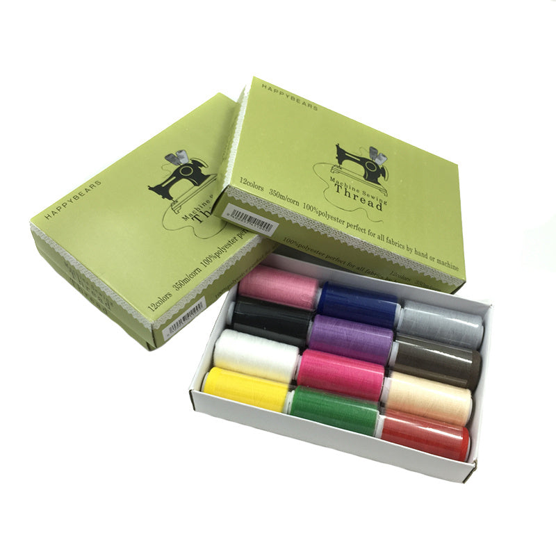 HKM-497747 12-Color Hand Sewing Thread Set – Strong and Durable Polyester for All Fabrics