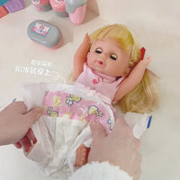 HKM-497747 14-Inch Vinyl Doll Nursing Set with Hand Basket - Realistic Role Play Toy for Kids
