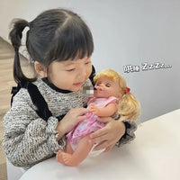 HKM-497747 14-Inch Vinyl Doll Nursing Set with Hand Basket - Realistic Role Play Toy for Kids