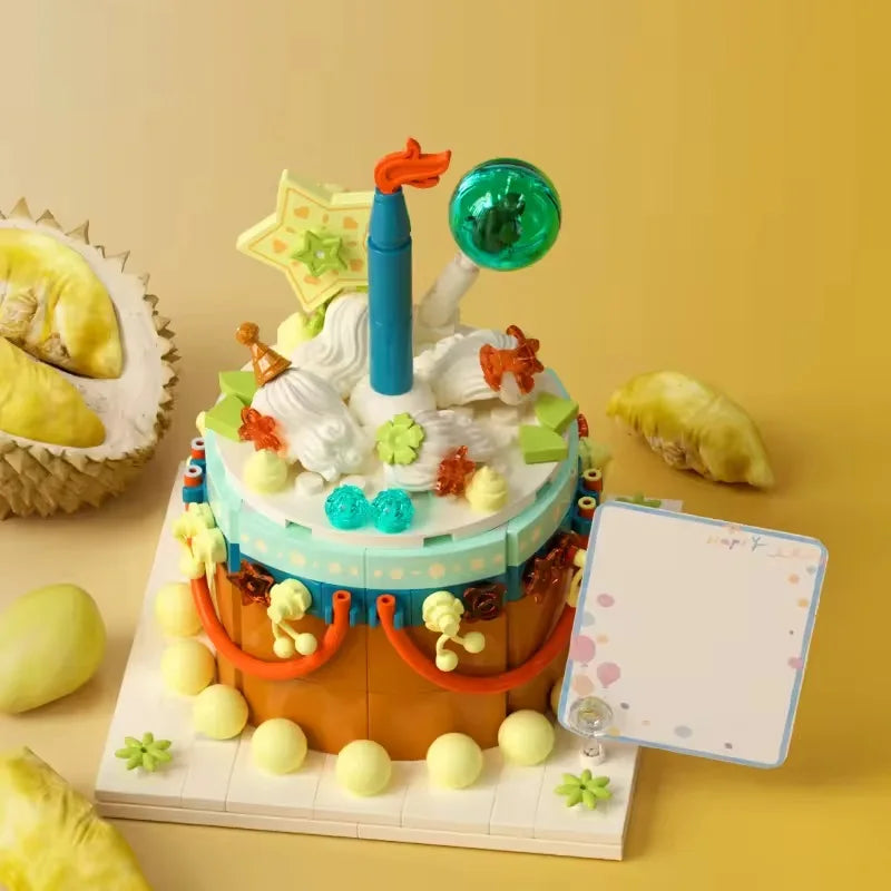 Afternoon Tea Heart Cake Building Block Set - 50 Pieces of Creative Educational Toy for Kids Ages 2 to 14