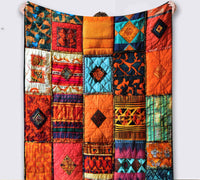 HKM-498067 Abstract Patterned Flannel Blanket - Soft Polyester Fiber for All-Season Comfort in Multiple Sizes