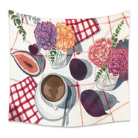 HKM-498067 Cartoon Plant-Themed Polyester Fiber Tapestry Mural - Various Sizes Available