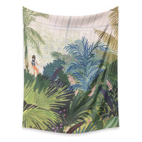 HKM-498067 Cartoon Plant-Themed Polyester Fiber Tapestry Mural - Various Sizes Available