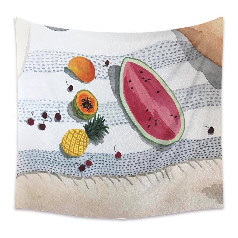 HKM-498067 Cartoon Plant-Themed Polyester Fiber Tapestry Mural - Various Sizes Available