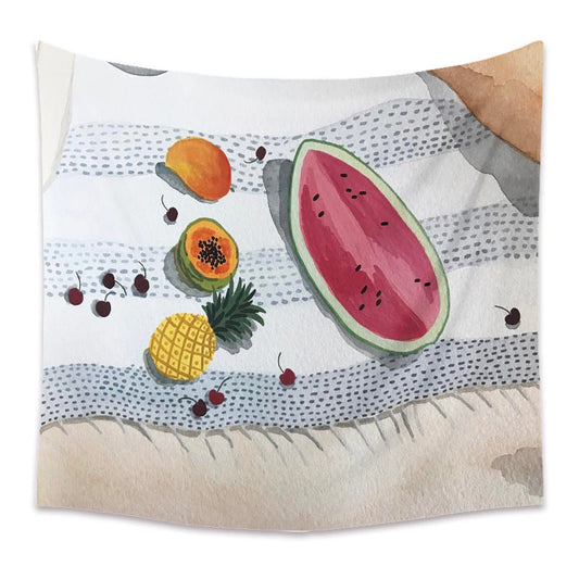 HKM-498067 Cartoon Plant-Themed Polyester Fiber Tapestry Mural - Various Sizes Available