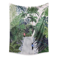 HKM-498067 Cartoon Plant-Themed Polyester Fiber Tapestry Mural - Various Sizes Available