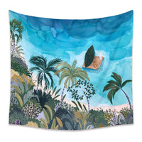 HKM-498067 Cartoon Plant-Themed Polyester Fiber Tapestry Mural - Various Sizes Available