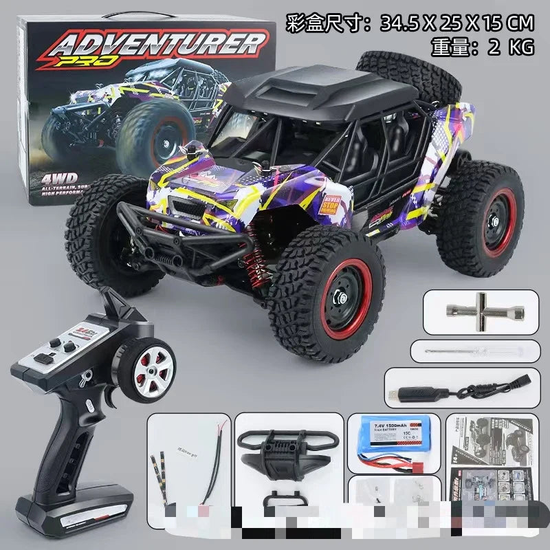 HKM-498067 High-Speed 1/16 Scale 4WD Brushless RC Car with LED Headlights and Remote Control
