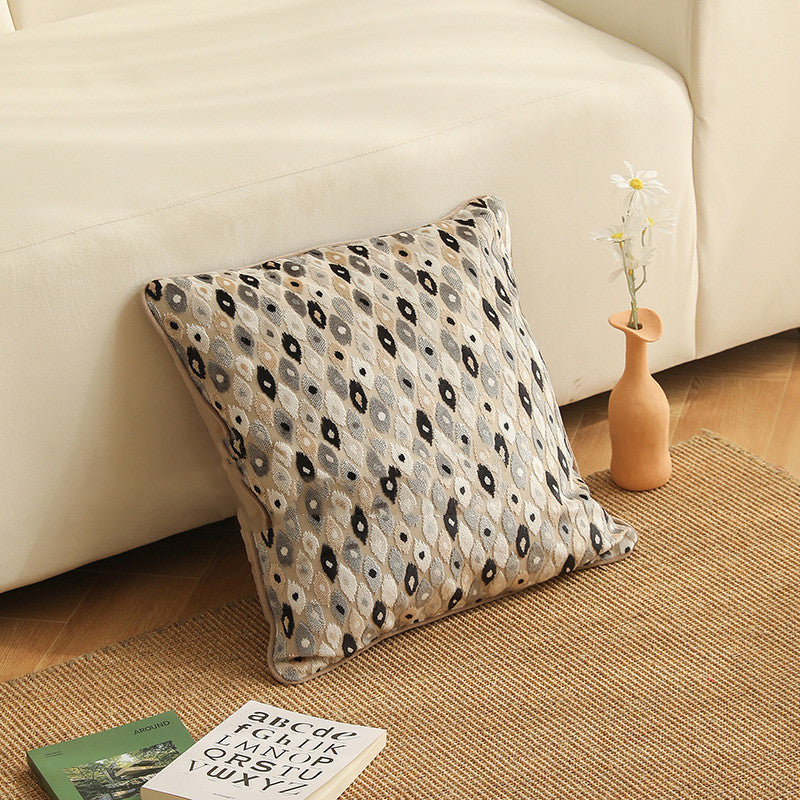 HKM-498195 Nordic Simple Geometric Pattern Pillow Cover - 45x45cm, Polyester with PP Cotton Filler