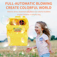 HKM-498323 Automatic Electric Bubble Blower with Mini Fan for Kids - Perfect for Outdoor Fun