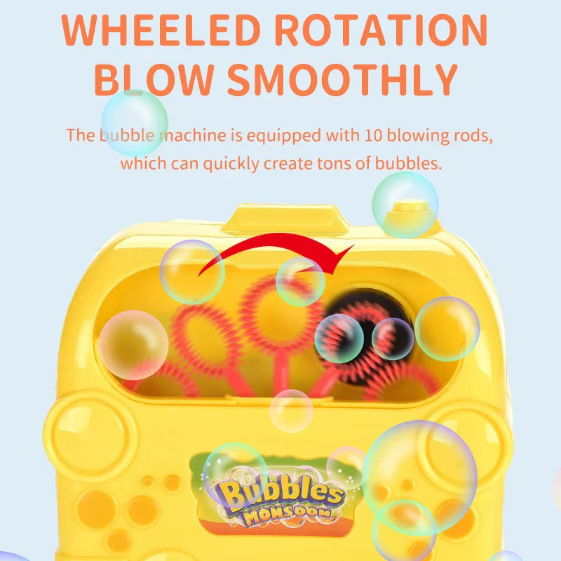 HKM-498323 Automatic Electric Bubble Blower with Mini Fan for Kids - Perfect for Outdoor Fun