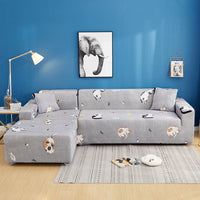 HKM-498451 Universal Stretch Sofa Cover for Single to Quadruple Seat - Measurement Guide Included