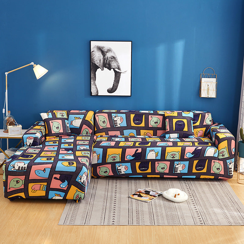HKM-498451 Universal Stretch Sofa Cover for Single to Quadruple Seat - Measurement Guide Included