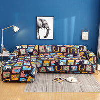 HKM-498451 Universal Stretch Sofa Cover for Single to Quadruple Seat - Measurement Guide Included